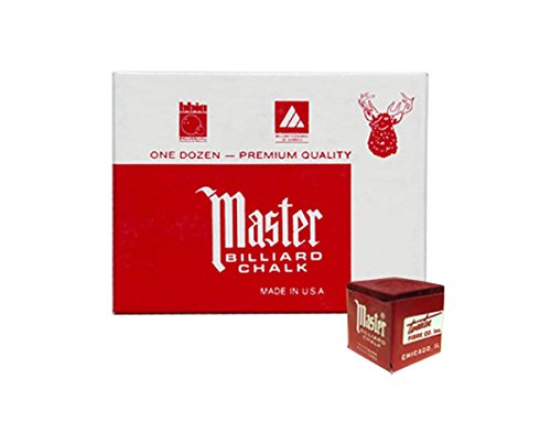 Masters Billardkreide, Burgunderrot, 1 Dutzend Masters Billardkreide, Burgunderrot, 1 Dutzend von Master