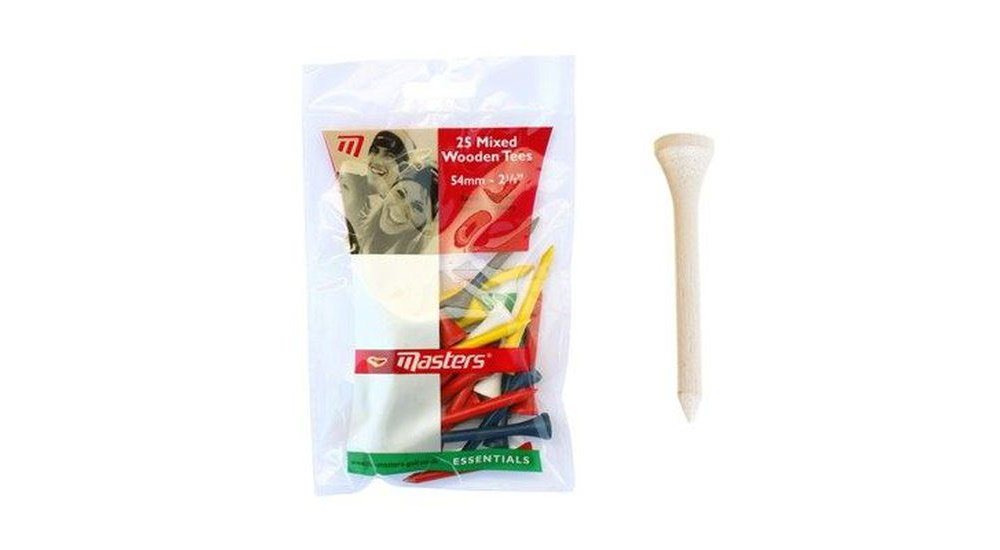 Masters 247 Golftee Masters Golf Holz Tees 2 1/8 54mm Bunt 25 Stück, Holz-Tees I 25 Stück I Bunt von Masters 247