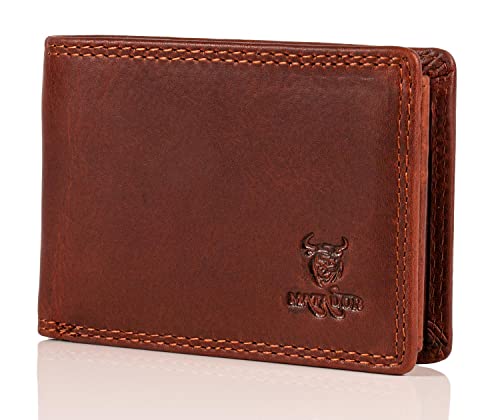MATADOR Mini Geldbörse Portmonee Herren Klein | Männer Geldbeutel mit RFID Blocker Kleines Portemonnaie Herren Klein Leder | Kleiner Ledergeldbeutel Herren und Damen mit Geschenk-Box | Vintage Braun MATADOR Mini Geldbörse Portmonee Herren Klein | Männer Geldbeutel mit RFID Blocker Kleines Portemonnaie Herren Klein Leder | Kleiner Ledergeldbeutel Herren und Damen mit Geschenk-Box | Vintage Braun von MATADOR