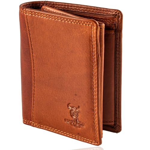 MATADOR Kleines RFID Blocker Portemonnaie Herren Klein Leder | Kleine Geldbörse Herren Slim Wallet mit Münzfach | Portmonee Brieftasche Herren Klein mit Geschenk-Box | Frauen & Männer | Vintage Braun MATADOR Kleines RFID Blocker Portemonnaie Herren Klein Leder | Kleine Geldbörse Herren Slim Wallet mit Münzfach | Portmonee Brieftasche Herren Klein mit Geschenk-Box | Frauen & Männer | Vintage Braun von MATADOR