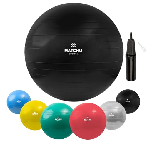 Matchu Sports | Fitnessball | Gymnastikball | Fitness Ball | Sitzball | Schwangerschaftsball | Inklusive Pumpe | Schwarz | Durchmesser 85CM Matchu Sports | Fitnessball | Gymnastikball | Fitness Ball | Sitzball | Schwangerschaftsball | Inklusive Pumpe | Schwarz | Durchmesser 85CM von Matchu Sports