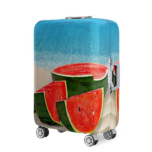 Mateju 18"-32" Kofferschutzhülle Wassermelone 3D - Elastisch Kofferhülle Waschbar Koffer Schutzhülle aus Polyester Kofferschutz Koffer Hülle mit Reißverschluss S-XL (E,M) von Mateju
