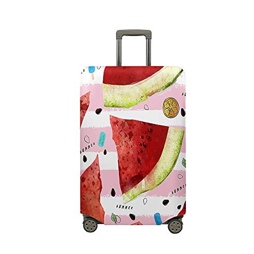 Mateju 18"-32" Kofferschutzhülle Wassermelone 3D Elastisch Kofferhülle Waschbar Koffer Schutzhülle aus Polyester Kofferschutz Koffer Hülle mit Reißverschluss S-XL (Rot,M) von Mateju