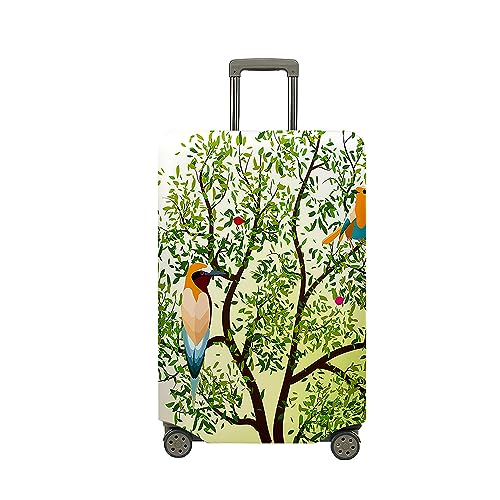 Mateju 2024 Kofferschutzhülle Elastisch Kofferhülle 18-32 Zoll, 3D Papagei Ducken Cover Reisekoffer Hülle Trolley Case Schutzhülle Luggage Cover Kofferbezug (Türkis,M) von Mateju