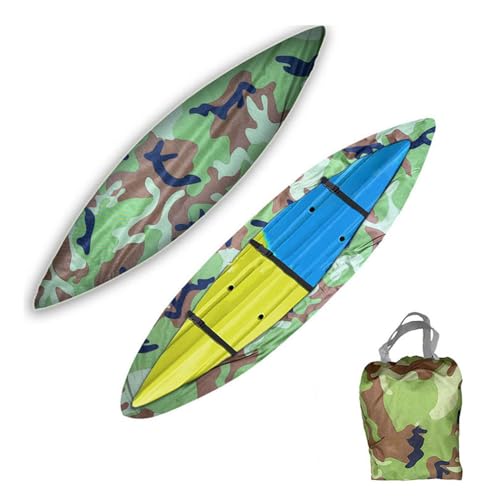 Mateju Kayak -Abdeckung, Universal Kajak Abdeckung, wasserdichte Kajak -Deck Tasche für den Außenlager für Fischerboot/Kajak/Kanu/Paddelbrett (3.6-4.0m/11.8ft-13.1ft,Tarnung) von Mateju