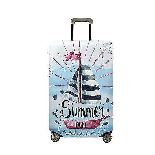 Mateju Kofferschutzhülle Elastisch Kofferhülle, 3D Cartoon Segel-Kollektion Cover Reisekoffer Hülle Trolley Case Schutzhülle Luggage Cover Kofferbezug 18-32 Zoll (Rosa,M) von Mateju