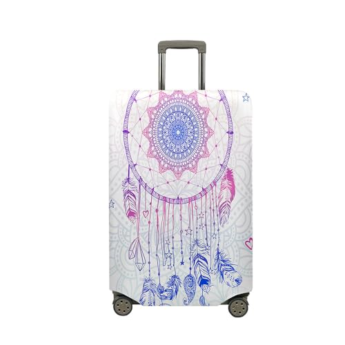 Mateju Kofferschutzhülle Elastisch Kofferhülle 18-32 Zoll, 3D Feder Pumonet Cover Reisekoffer Hülle Trolley Case Schutzhülle Luggage Cover Kofferbezug (Violett,XL) von Mateju