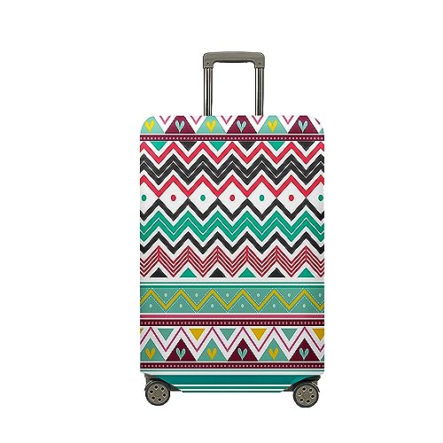 Mateju Kofferschutzhülle Elastisch Kofferhülle 18-32 Zoll, 3D Khaki Boho Cover Reisekoffer Hülle Trolley Case Schutzhülle Luggage Cover Kofferbezug (Böhmen 7,M) von Mateju