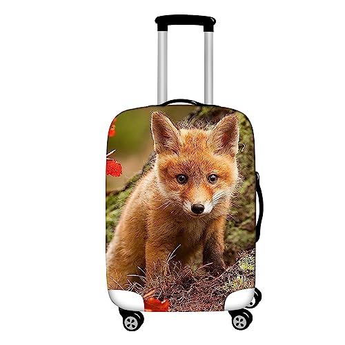 Mateju Kofferschutzhülle Elastisch Kofferhülle 18-32 Zoll, Gepäck Cover Reisekoffer Hülle Trolley Case Schutzhülle Waschbare Luggage Cover Staubdichte Kofferbezug (XL,Niedlicher Fuchs) von Mateju