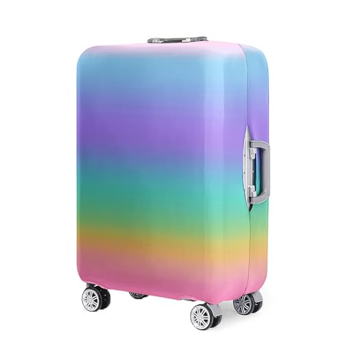 Mateju Kofferschutzhülle Elastisch Kofferhülle 19-32 Zoll, Verlaufsfarbe Gepäck Cover Reisekoffer Hülle Trolley Case Schutzhülle Luggage Cover Waschbare Staubdichte (Regenbogen,S) von Mateju