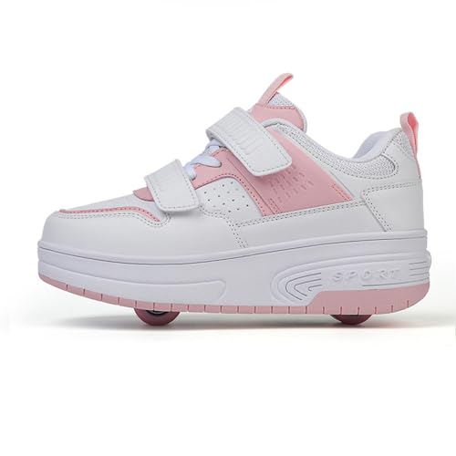 Mateju Schuhe mit Rollen für Jungen Mädchen, Rosa Kinder Rollschuhe Schuhe mit Rollen,Outdoor Turnschuhe Versenkbarer, 2-in-1 Roller Schuhe Turnschuhe Skateboardschuhe 36 EU Mateju Schuhe mit Rollen für Jungen Mädchen, Rosa Kinder Rollschuhe Schuhe mit Rollen,Outdoor Turnschuhe Versenkbarer, 2-in-1 Roller Schuhe Turnschuhe Skateboardschuhe 36 EU von Mateju