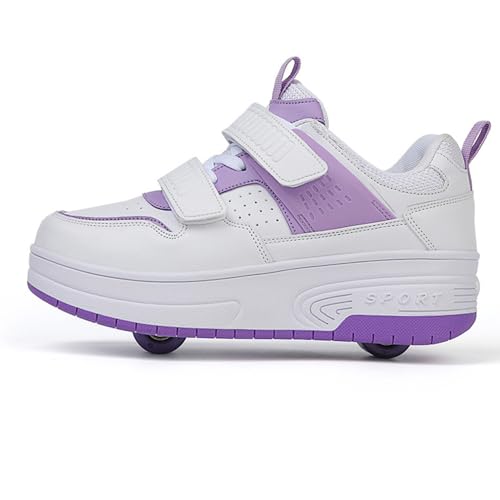 Mateju Schuhe mit Rollen für Jungen Mädchen, Violett Kinder Rollschuhe Schuhe mit Rollen,Outdoor Turnschuhe Versenkbarer, 2-in-1 Roller Schuhe Turnschuhe Skateboardschuhe 36 EU Mateju Schuhe mit Rollen für Jungen Mädchen, Violett Kinder Rollschuhe Schuhe mit Rollen,Outdoor Turnschuhe Versenkbarer, 2-in-1 Roller Schuhe Turnschuhe Skateboardschuhe 36 EU von Mateju