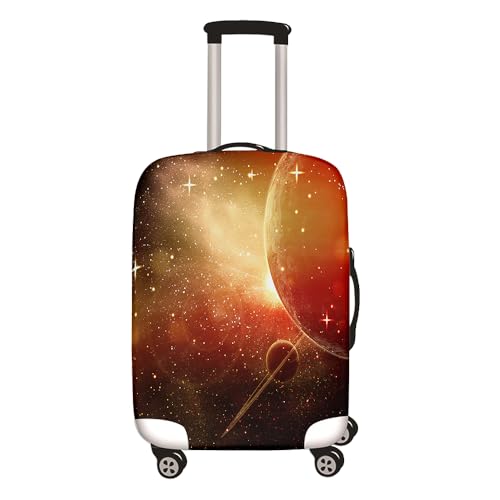 Mateju Sternenhimmel Druck Kofferschutzhülle Elastisch Kofferhülle, Gepäck Cover Reisekoffer Hülle Trolley Case Schutzhülle Waschbare Staubdichte Kofferbezug (Glanz,L) von Mateju