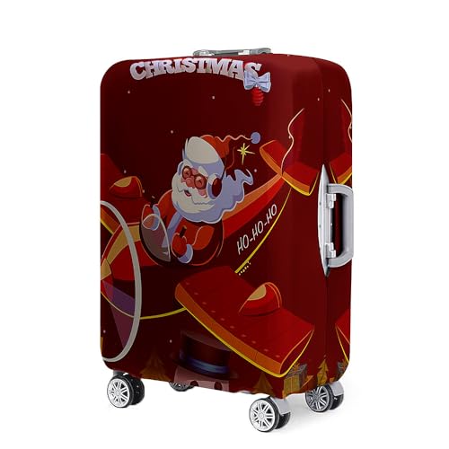 Mateju Weihnachtstag Kofferschutzhülle Elastisch Kofferhülle 18-32 Zoll Cover Reisekoffer Hülle Trolley Case Schutzhülle Luggage Cover Kofferbezug (Flugzeug,M) von Mateju