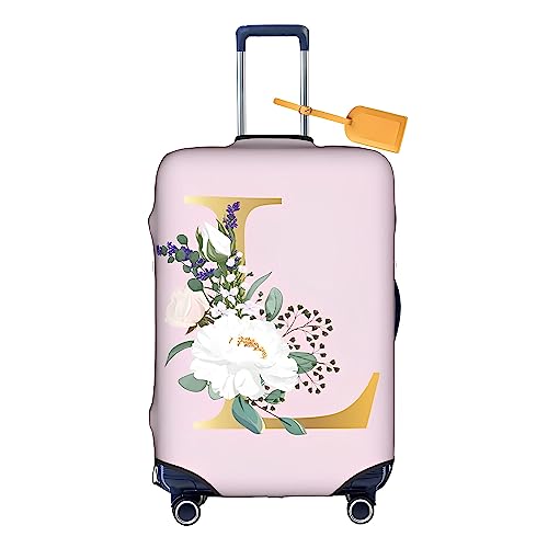 Rosa Kofferschutzhülle Elastisch Kofferhülle 18-32 Zoll, Mateju Gepäck Cover Reisekoffer Hülle Trolley Case Schutzhülle Luggage Cover Waschbare Staubdichte Kofferbezug (L,XL) von Mateju