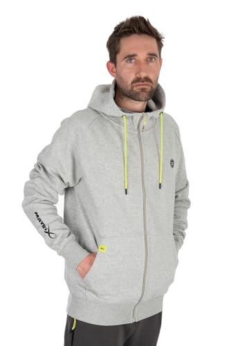 Fox Matrix Pullover für Angler Full Zip Hoody Marl Grey/Lime, Größe:XXXL von Matrix