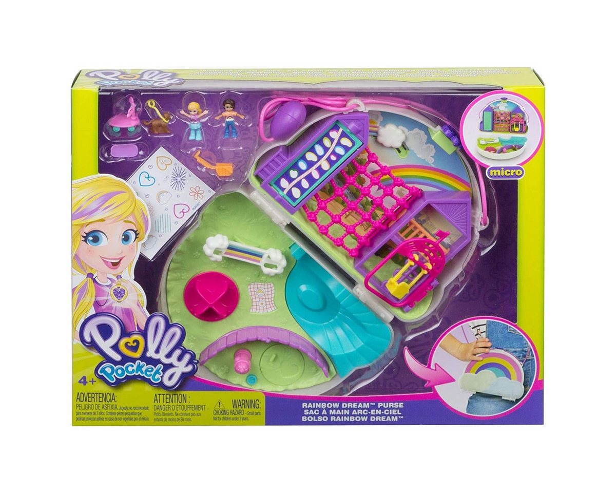 Mattel® Spielwelt Mattel GKJ65 - Polly Pocket - Regenbogen-Tasche inkl. Figuren und Zube von Mattel®