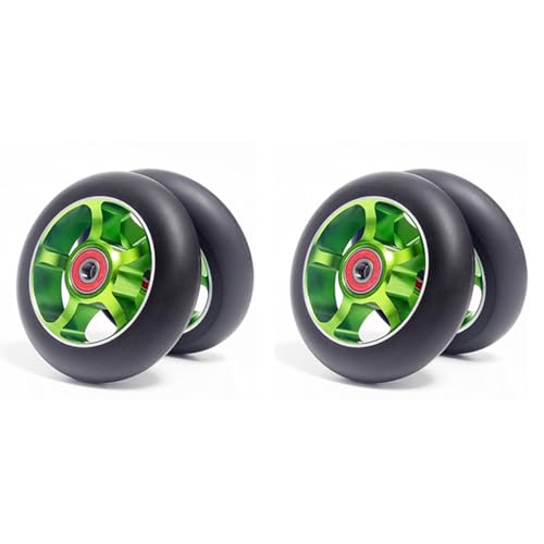 Mauedest 4 Stück 100mm Scooter Ersatzräder mit Lager Verschleißfeste PU Aluminium Scooter Teile Zubehör , Grün Mauedest 4 Stück 100mm Scooter Ersatzräder mit Lager Verschleißfeste PU Aluminium Scooter Teile Zubehör , Grün von Mauedest
