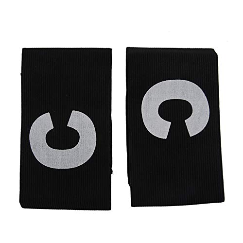 Mauedest Captain-Armband mit Klettverschluss, dehnbar, 2 Stück, Schwarz von Mauedest