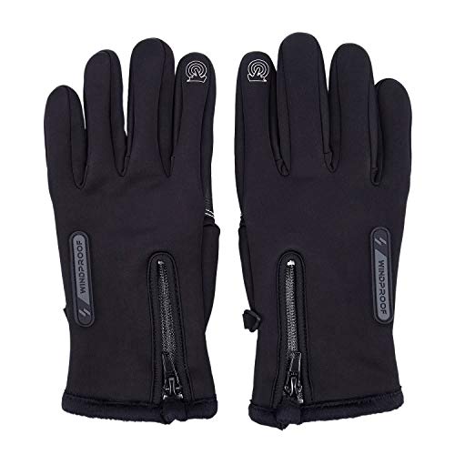 Mauedest Winter-Fahrradhandschuhe für Herren und Damen, rutschfest, winddicht, stoßfest, Vollfinger, Mountainbike-Handschuhe, S091 M von Mauedest