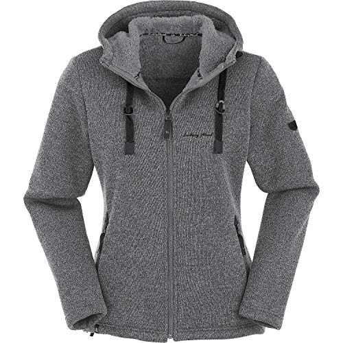 Maul Damen Chieming mit Kapuze Polar-Strickfleece Jacke, Offwhite, 38 Maul Damen Chieming mit Kapuze Polar-Strickfleece Jacke, Offwhite, 38 von Maul