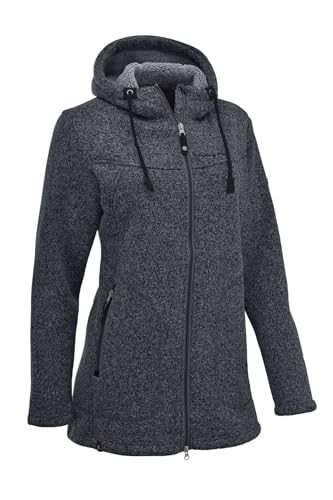 Maul Damen Wilde Kaiserin lg.Strickfleeceja+Ka Polar-Strickfleece Lange Jacke Mit Kapuze, schwarz, 42 von Maul