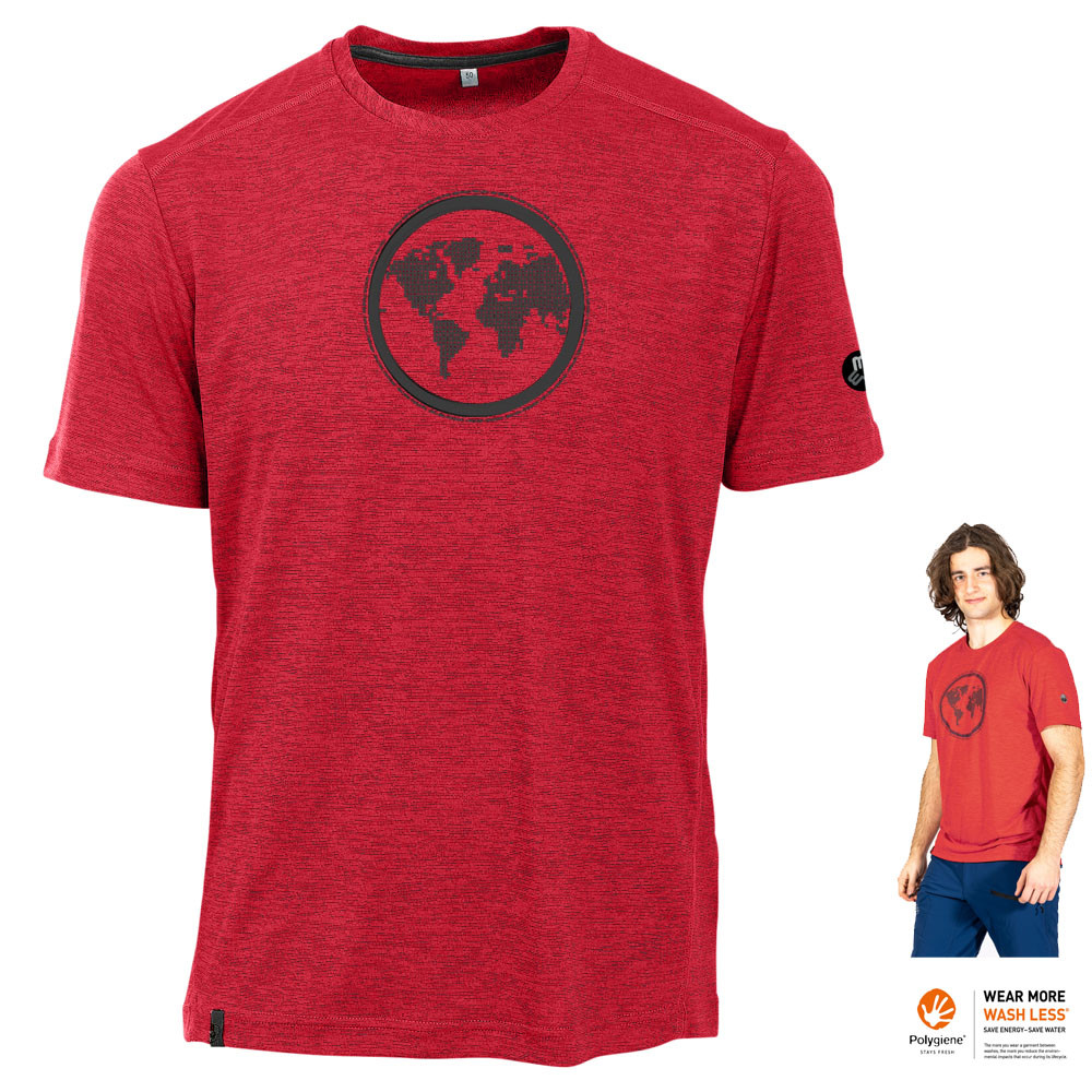 Maul - Earth Fresh 2, hochfunktionelles Herren T-Shirt, rot von Maul
