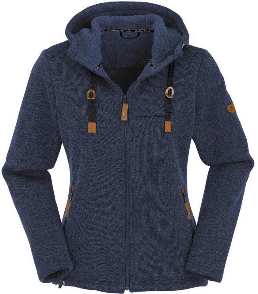 Maul Fleecejacke Chieming - Strickfeecejacke + Kapuze Damen blau Maul Fleecejacke Chieming - Strickfeecejacke + Kapuze Damen blau von Maul
