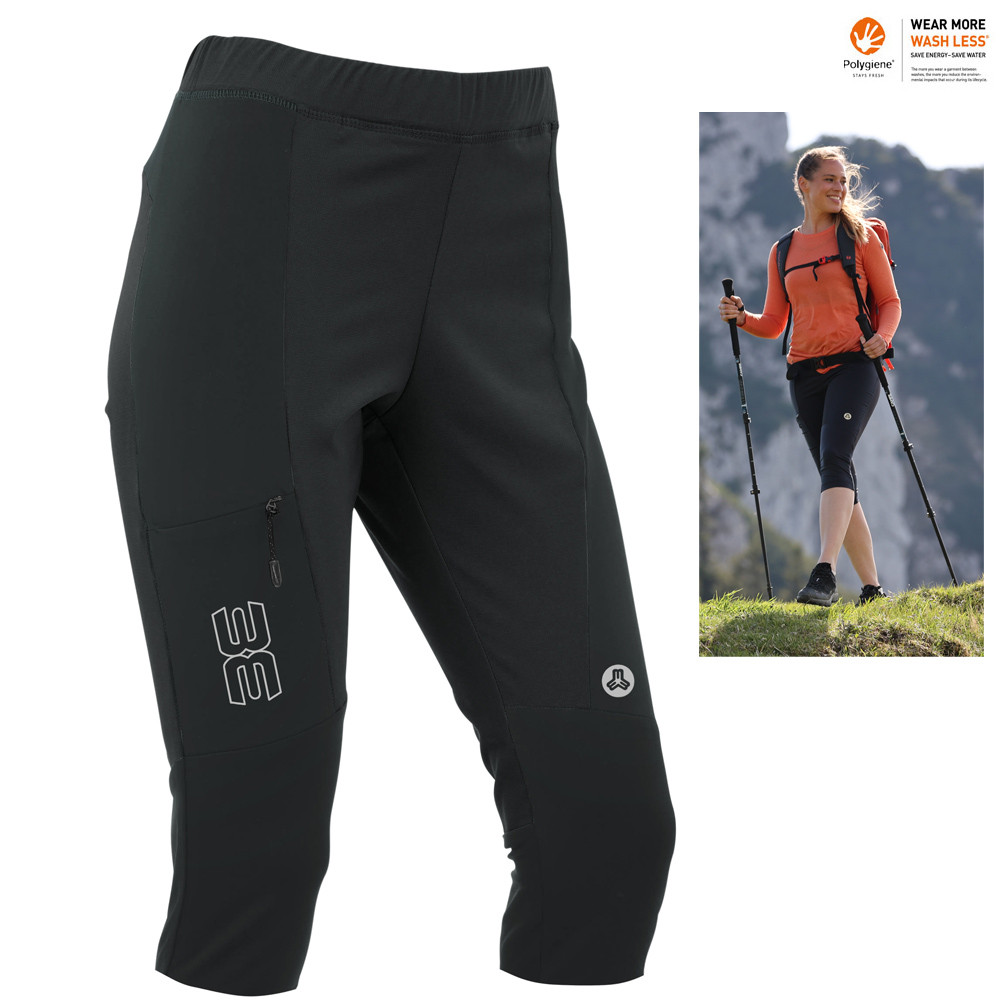 Maul - SIMSSEE Hybrid Capri Sport- Outdoor- Trekkinghose, schwarz von Maul