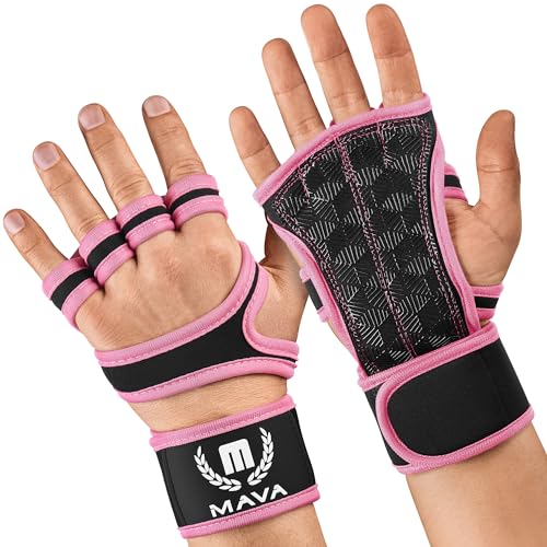 Mava Cross-Training-Handschuhe mit Handgelenkstütze für Fitness, WOD-Training, Gewichtheben, Kraftdreikampf, Fitnessstudio - Silikonpolsterung, für Männer und Frauen von Mava Sports