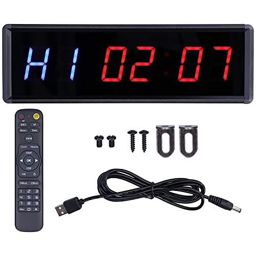 Mavaol Wand-Timer, 1,5-Zoll-HD-LED-Display, Fernbedienung, Tabata- und FGB-Modi, genaues Timing, für Heim-Fitnessstudio, Fitnesskurse, Bürobesprechungen von Mavaol