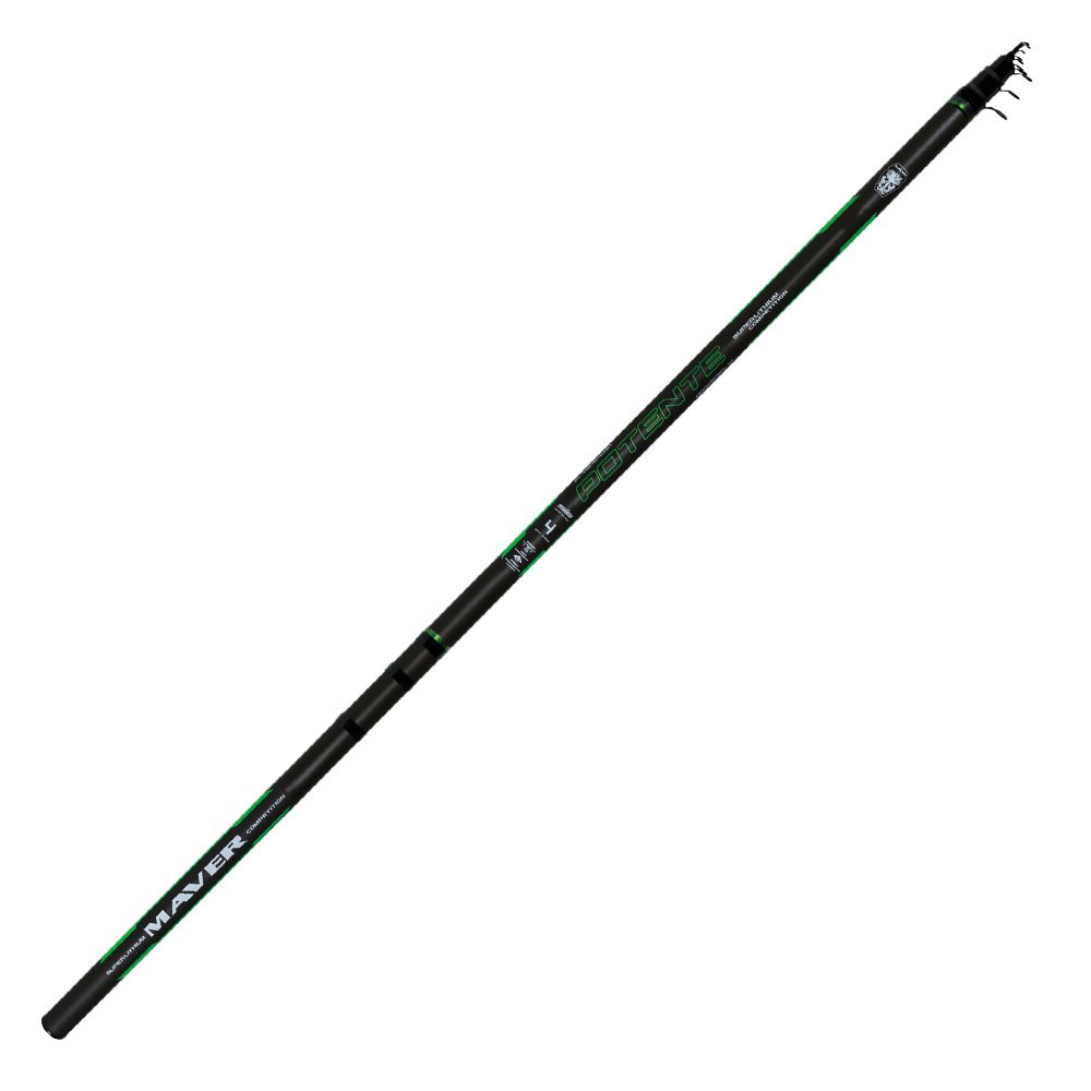 Maver Grizzly Potente Tele Bolognese Rod Silber 10.00 m von Maver