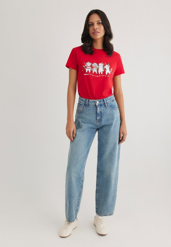 Mavi T-Shirt DANCING CAT TEE T-Shirt X-Mas Mavi T-Shirt DANCING CAT TEE T-Shirt X-Mas von Mavi