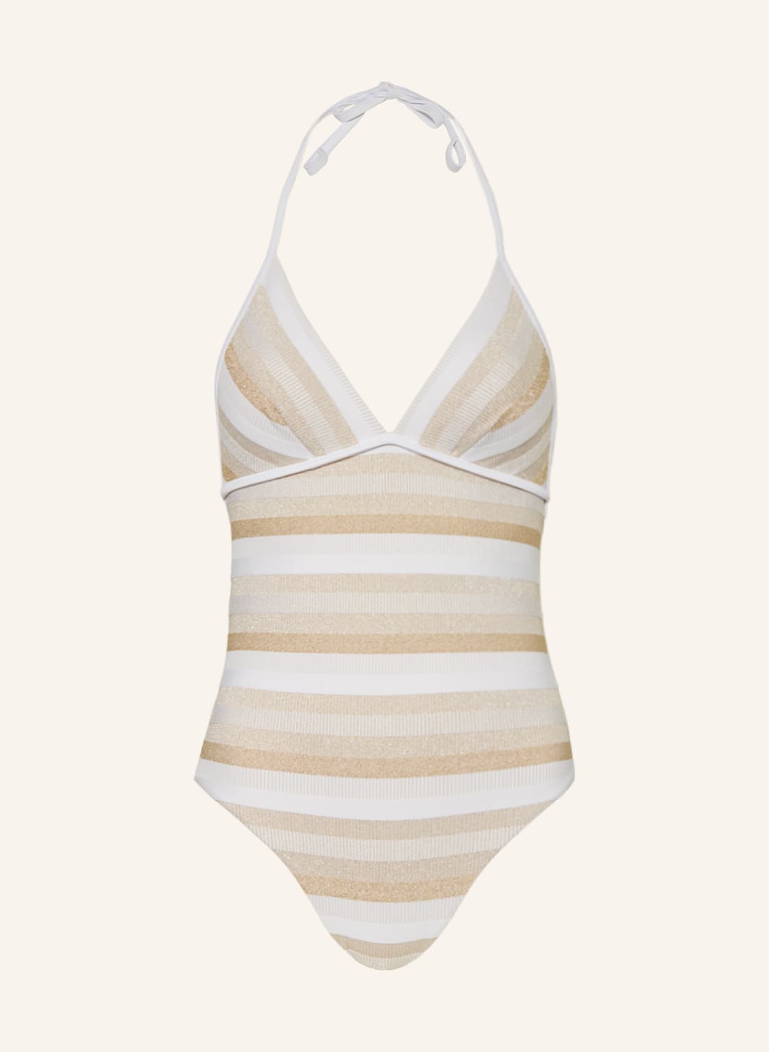 Max Mara Beachwear Neckholder-Badeanzug Carina Mit Glitzergarn weiss Max Mara Beachwear Neckholder-Badeanzug Carina Mit Glitzergarn weiss von Max Mara BEACHWEAR