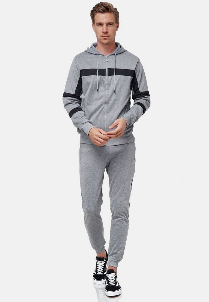 Max Men Trainingsanzug Trainingsanzug Home Jogging Hose Anzug Sweater Kapuze (2-tlg), 3505 in Hellgrau von Max Men