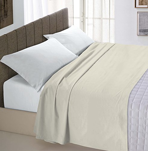 Italian Bed Linen Max Color Oberlaken, Creme, Maxy Doppelte Italian Bed Linen Max Color Oberlaken, Creme, Maxy Doppelte von Italian Bed Linen