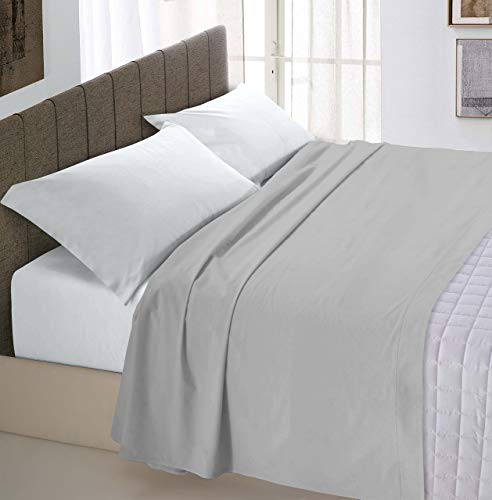 Italian Bed Linen Max Color Oberlaken, Hell Grau, Maxy Doppelte von Italian Bed Linen