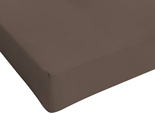 Max color Betttuch 25cm Ecke, Braun, Einzelne Max color Betttuch 25cm Ecke, Braun, Einzelne von Italian Bed Linen