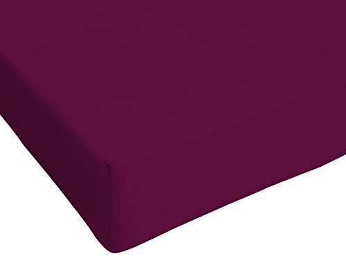 Max color Betttuch 25cm Ecke, Pflaume, Doppelte Max color Betttuch 25cm Ecke, Pflaume, Doppelte von Italian Bed Linen