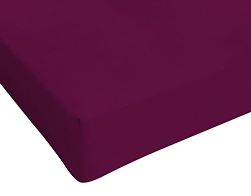 Max color Betttuch 25cm Ecke, Pflaume, Einzelne Max color Betttuch 25cm Ecke, Pflaume, Einzelne von Italian Bed Linen