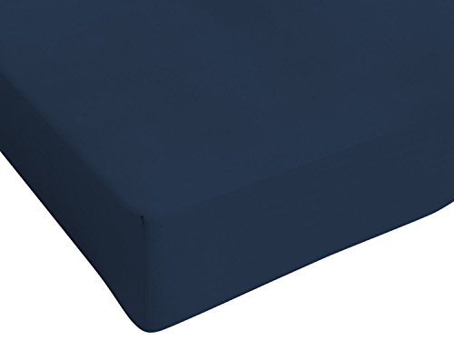 Max color Betttuch 25cm Ecke, dunkel Blau, Einzelne von Italian Bed Linen
