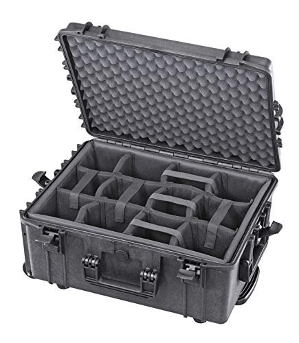 Max MAX540H245CAMTR, luftdichter Koffer für Herren, Schwarz, 538 x 405 x 245 mm von MAX