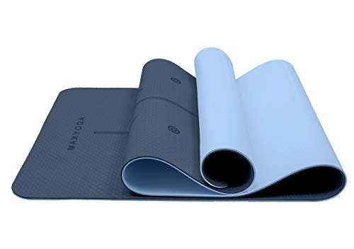 MaxYoga YogaMatte aus ökologischem Material TPE. rutschfeste Matte für Yoga Plates Gymnastik mit Einer Dicke von 6 mm und Einer Größe von 183 x 61 cm. Blau MaxYoga YogaMatte aus ökologischem Material TPE. rutschfeste Matte für Yoga Plates Gymnastik mit Einer Dicke von 6 mm und Einer Größe von 183 x 61 cm. Blau von MaxYoga
