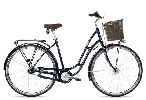 Maxim Deluxe 28 Wave | modernes Citybike | 7-Gang Nabenschaltung | Felgenbremse, Farbe:atlantikblau, Rahmengröße:52 cm, Laufradgröße:28 Zoll von Maxim