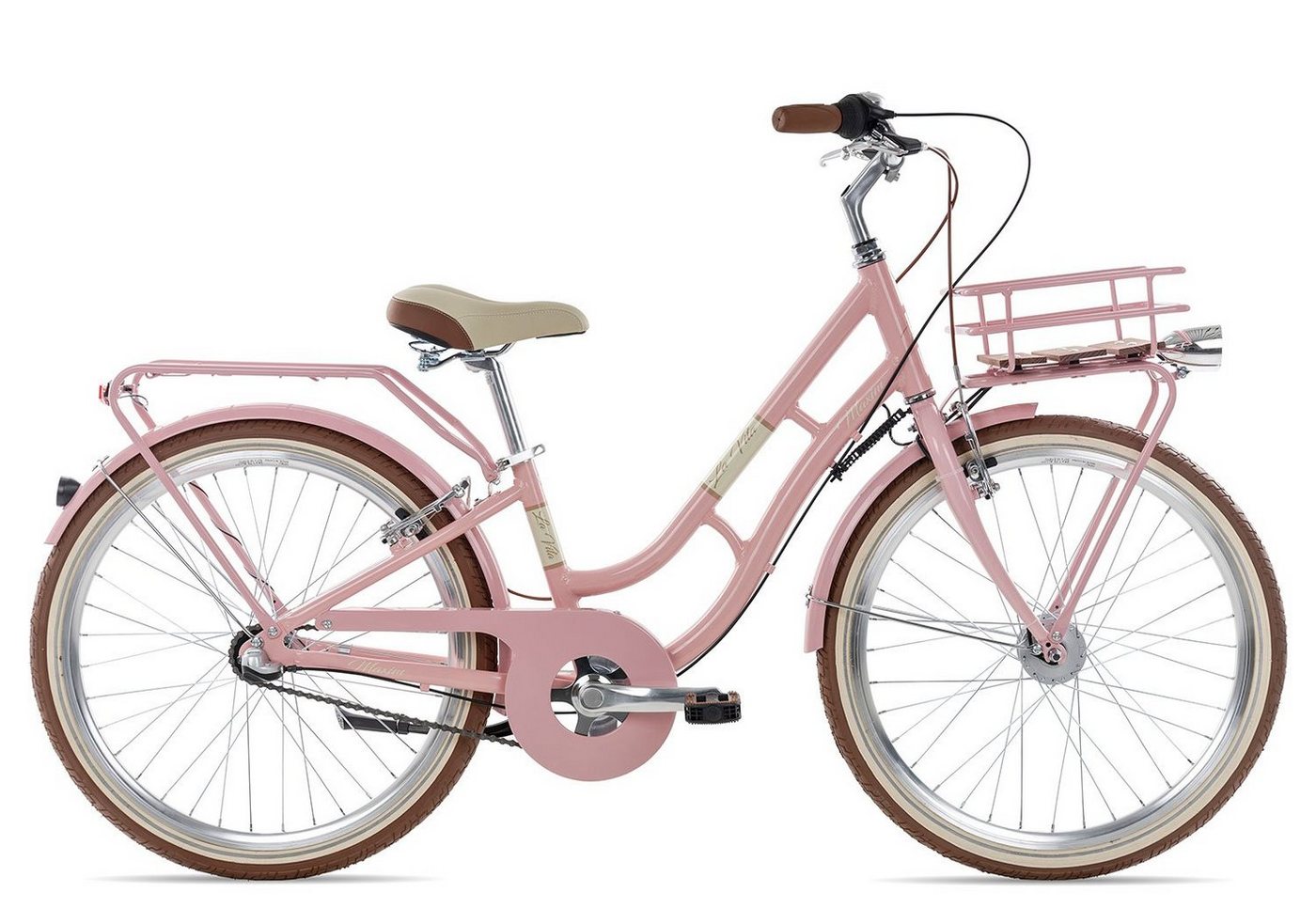 Maxim Kinderfahrrad La Vita 3 24, 3 Gang Shimano Nexus 3 Rücktritt Schaltwerk, Kinderrad 24 Zoll Junge Mädchen violett/rosa von Maxim