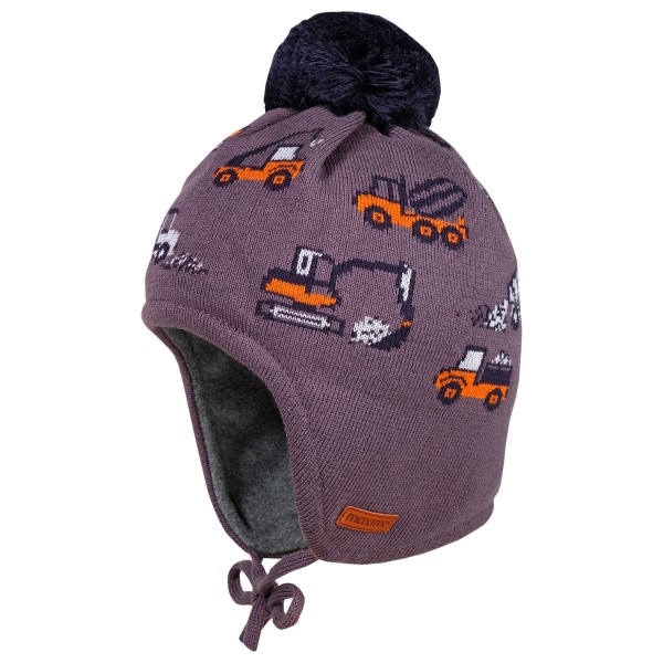 maximo - Boy-Mütze Baufahrzeuge ausgenäht mit Pompon - Mütze Gr 49 cm lila maximo - Boy-Mütze Baufahrzeuge ausgenäht mit Pompon - Mütze Gr 49 cm lila von Maximo