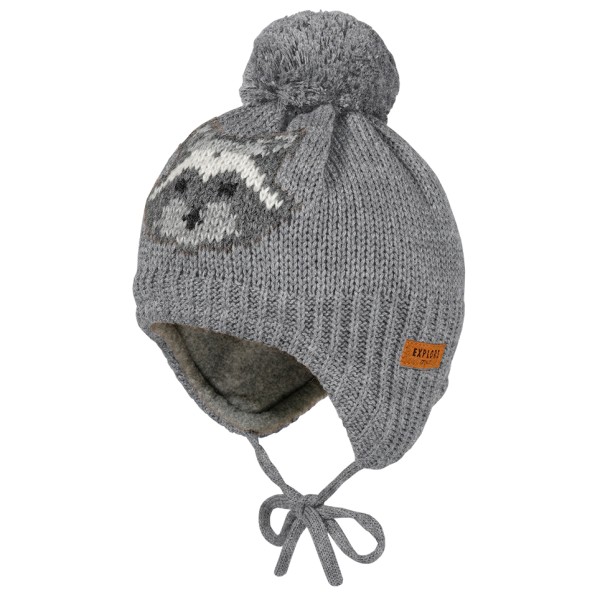 maximo - Boy-Mütze Waschbär ausgenäht mit Pompon und Futter - Mütze Gr 47 cm grau maximo - Boy-Mütze Waschbär ausgenäht mit Pompon und Futter - Mütze Gr 47 cm grau von Maximo