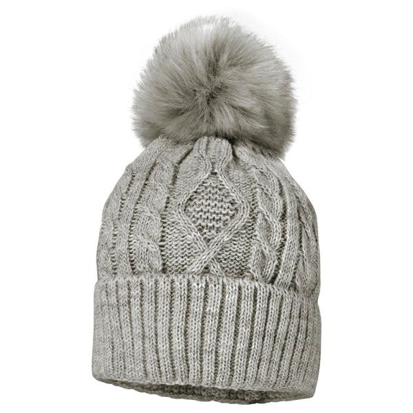 maximo - Girl-MützeVollfutter mit Umschlag und Pompon - Mütze Gr 51 cm grau maximo - Girl-MützeVollfutter mit Umschlag und Pompon - Mütze Gr 51 cm grau von Maximo