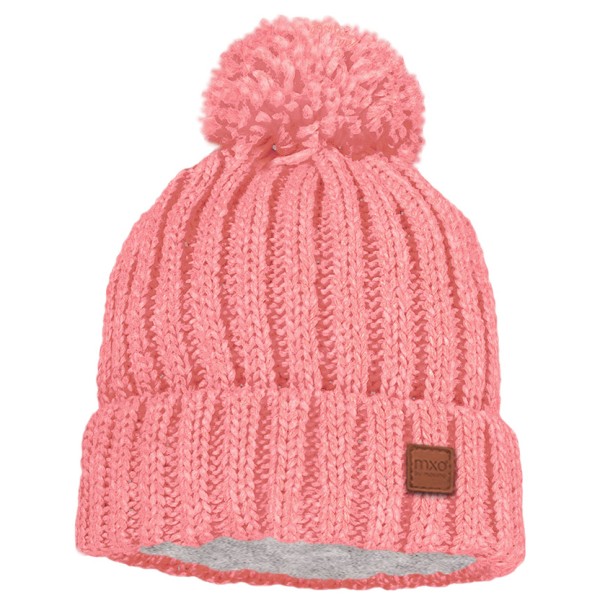 maximo - Kid's Mütze Rippe mit Pompon und Fleecefutter - Mütze Gr 51 cm rosa maximo - Kid's Mütze Rippe mit Pompon und Fleecefutter - Mütze Gr 51 cm rosa von Maximo