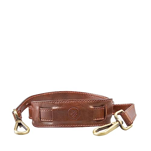 Maxwell-Scott Handgefertigter Italienischer Leder Schultergurt in Cognac Braun Maxwell-Scott Handgefertigter Italienischer Leder Schultergurt in Cognac Braun von Maxwell Scott